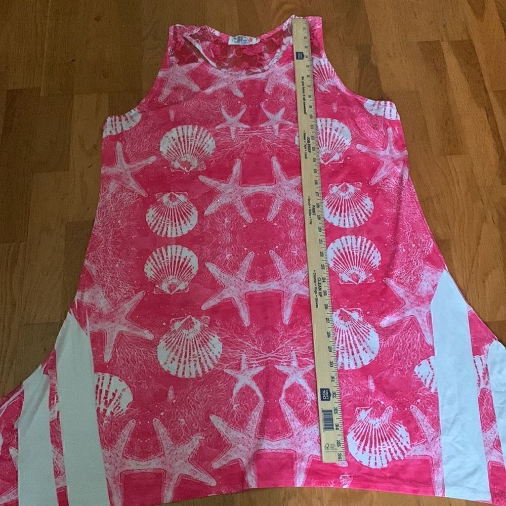 Dress Plus Size Beach Seashells Rhinestones Sleeveless India Boutique Women’s - Picture 2 of 11